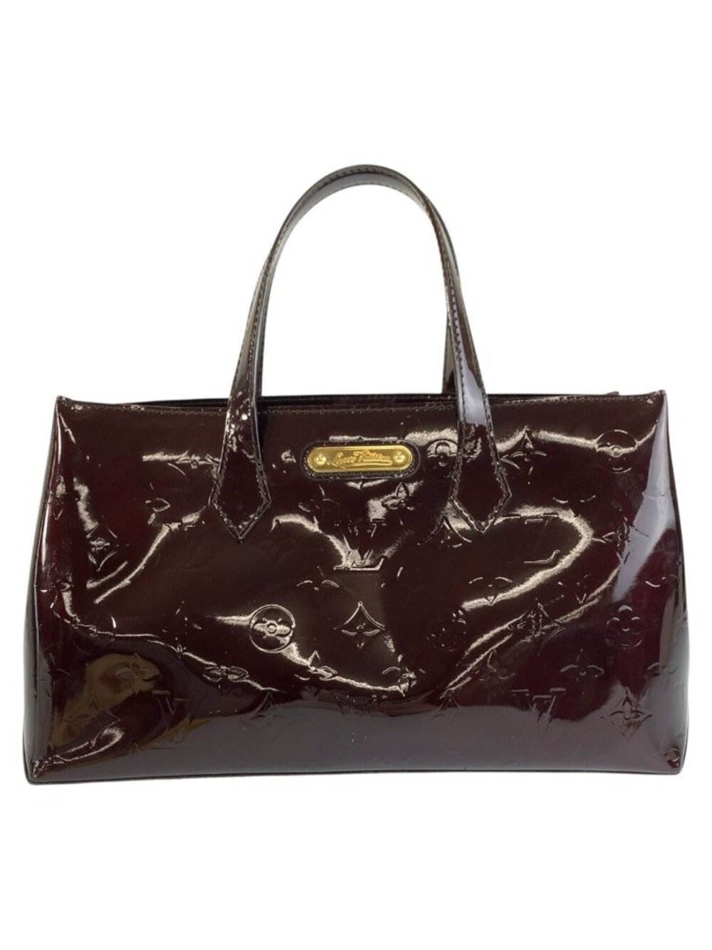 Louis Vuitton Vernis Wilshire PM Amarante Wine Red Tote Bag